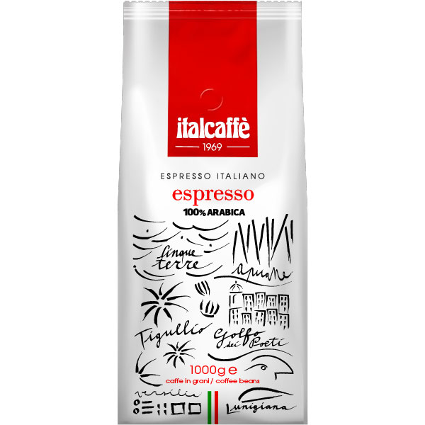Кофе в зернах ITALCAFFE Espresso 100% Arabica (1 кг) – 100% арабика